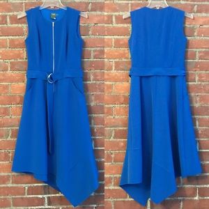 Sleeveless Taylor Asymmetrical Midi Dress